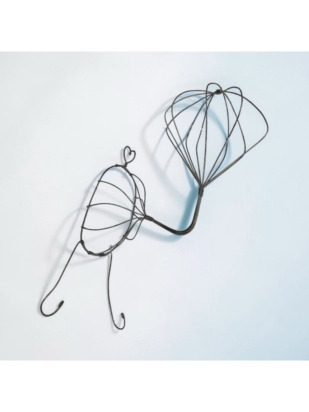 Vintage Antique Wire Hat Wig Stand Wall Holder rack w hooks Store display Decor